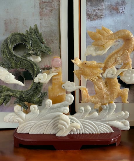石龍置物 骨董品 辰年