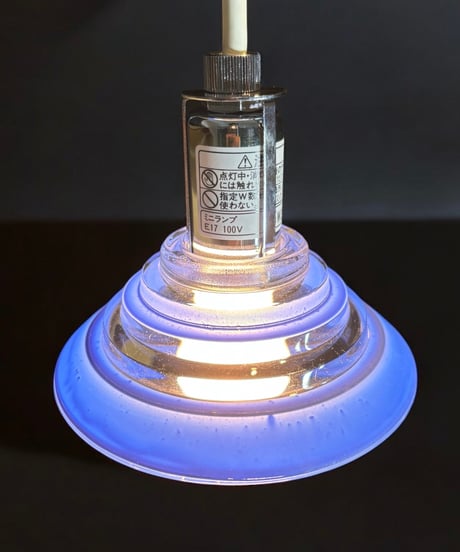 クリスタルガラス ペンダントライト [ブルー] 照明 ペンダントランプ インテリア ライト 天井照明 装飾品 工芸品 アンティーク