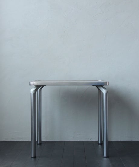 アルミニウムテーブル インテリア 家具 ALUMINUM EDGE TABLE /TEAK(SQUARE)