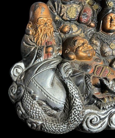 七福神 龍神 鹿 陶器製 大黒 恵比寿 布袋 弁財天 毘沙門天 福禄寿 縁起物 開運 縁起物 商売繁盛 インテリア 置物 オブジェ 骨董品 アンティーク