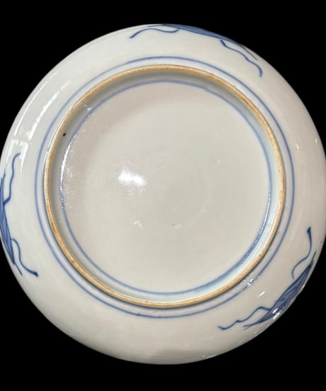 【2客セット】古伊万里 なます皿 [梅鳥草花鶴図] 染付 年代物 大皿 角皿 平皿 取り皿 盛り皿 飾り皿 伊万里 和食器 骨董品 アンティーク