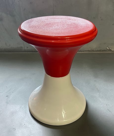 デザインスツール 赤 白 スツール プラ製 什器 スツール 丸椅子 椅子 昭和 レトロ インテリア アンティーク
