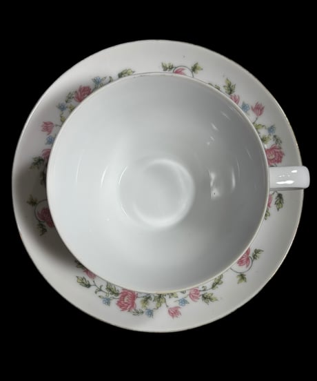 【5客揃】FINE SEYEI CHINA カップ&ソーサー 花柄 セーエー陶器 マグカップ 紅茶 コーヒー カップ 茶器 昭和 レトロ アンティーク