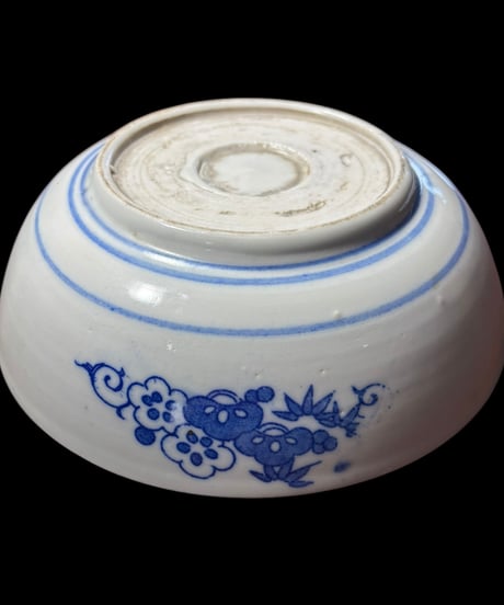 染付 漢詩 風景絵 鉢 丸皿 小鉢 取り皿 盛り皿 飾り皿 昭和 和食器 骨董品 アンティーク