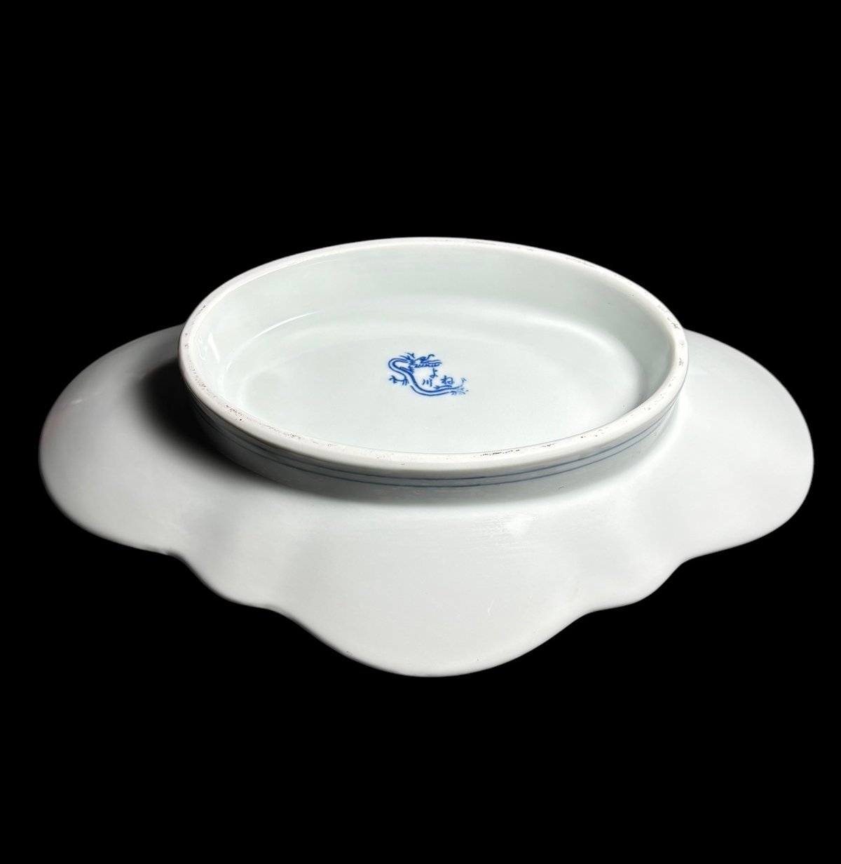 蓋物 中国骨董 壽 龍 ドラゴン 鉢 丼 染付 色絵付 4客 fit=scale-down,w=1200