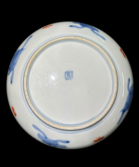 伊万里 金彩 赤絵 [龍草花文] 色絵 平皿 丸皿 取り皿 飾り皿 和食器 昭和 古伊万里 陶器 骨董品
