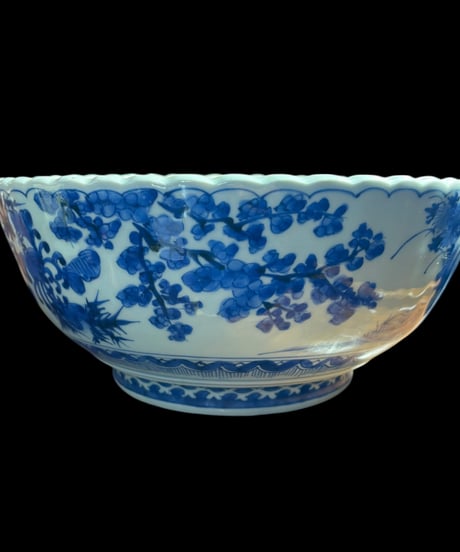 呉祥瑞 古伊万里 大鉢 青磁 蝶 盛り鉢 染付 鉢 取り皿 飾り皿 和食器 陶器 伊万里 時代物 骨董品 アンティーク