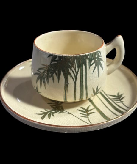 【一式揃】明治 竹 カップ&ソーサー 日本陶器会社 シュガーポット 珈琲 紅茶 コーヒー カップ 茶器 昭和 レトロ アンティーク