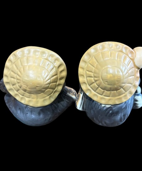 【5個セット】信楽焼 たぬき 置物 狸 縁起物 飾り 陶器 昭和 レトロ 工芸品 インテリア 骨董品 アンティーク