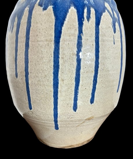壺 染付 青花 フラワーベース 花瓶 花入れ 花器 陶器 古美術 骨董品