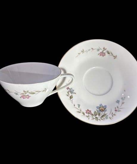 【5客揃】 日本陶器会社 RC カップ&ソーサー 花柄 マグカップ 紅茶 コーヒー カップ 茶器 昭和 レトロ アンティーク