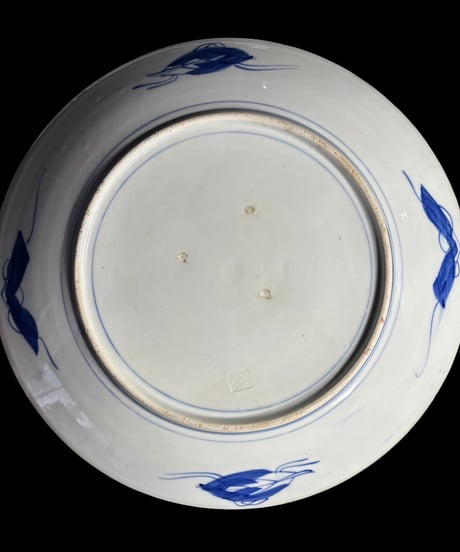 古伊万里 錦色絵 金彩 獅子蝶草花文図 装飾皿 大皿 丸皿 盛り皿 飾皿 古伊万里 古美術 時代物 和食器 骨董品 アンティーク