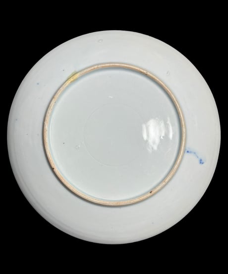 染付 [松竹梅 草花文] 平皿 大皿 盛り皿 飾り皿 器 江戸 和食器 骨董品 アンティーク