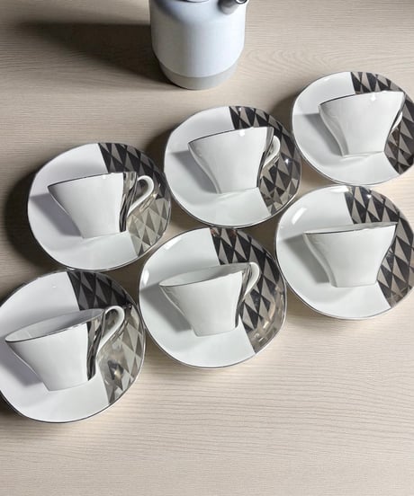 【6客揃】Noritake カップ&ソーサー クラシック ノリタケ 日本陶器会社 マグカップ 紅茶 コーヒー カップ 茶器 昭和 レトロ アンティーク