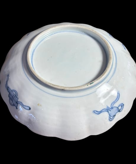 古伊万里 金彩 松竹梅 兎蝶鳥草花文図 金継ぎ 色絵 花形皿 取り皿 飾り皿 和食器 伊万里 時代物 陶器 骨董品 アンティーク