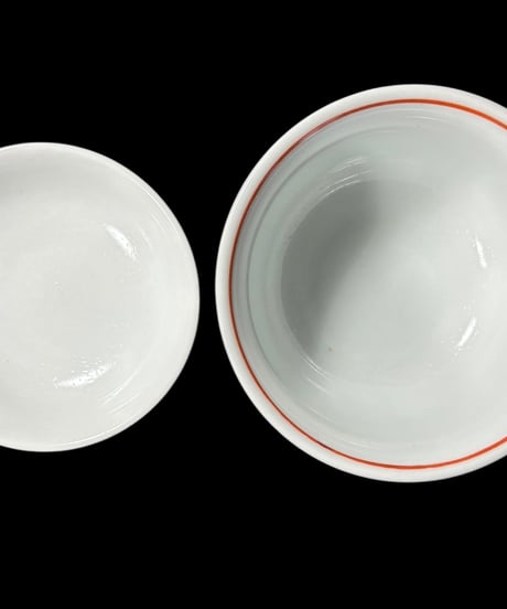 【2客セット】色絵 蓋付き椀 [鳳凰 草花蝶絵] 万歴 蓋物 蓋付き椀 丼 蓋付き丼 汁椀 茶碗 器 陶器 和食器 骨董品