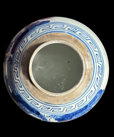 清時代 中国磁器 染付 壺 人物風景図 フラワーベース 花瓶 花入れ 故人 花器 陶器 中国 古美術 骨董品 アンティーク