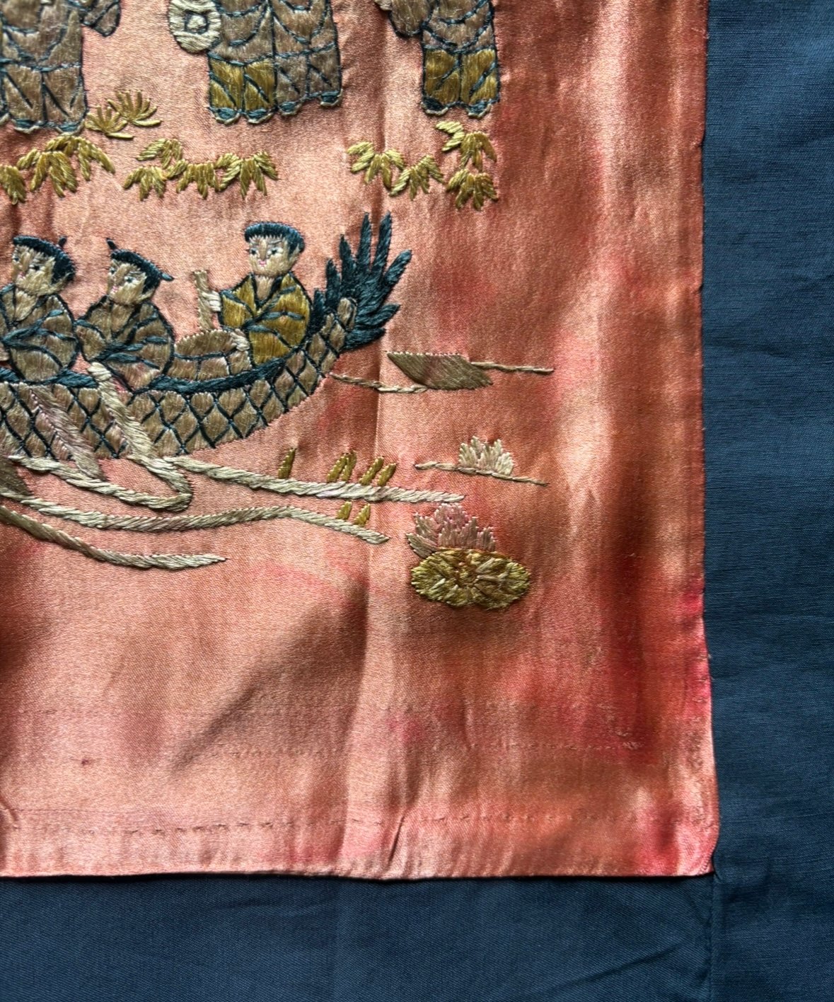 刺繍絵画　タペストリー　アンティーク スウェーデン 刺繍タペストリー『花と鳥』 | Anneli folkcraft