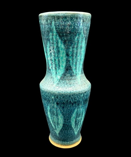 時代物 花瓶 緑釉 一輪挿し 壺 フラワーベース 花入れ 丸壺 花器 陶器 古美術 骨董品 アンティーク