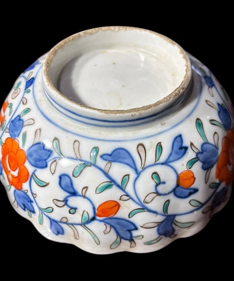 【現品限り!!】3組鉢 伊万里 花形皿 [窓絵草花文] 金彩 赤絵 色絵 鉢 丸皿 盛り皿 飾り皿 古伊万里 古美術 和食器 骨董品 アンティーク
