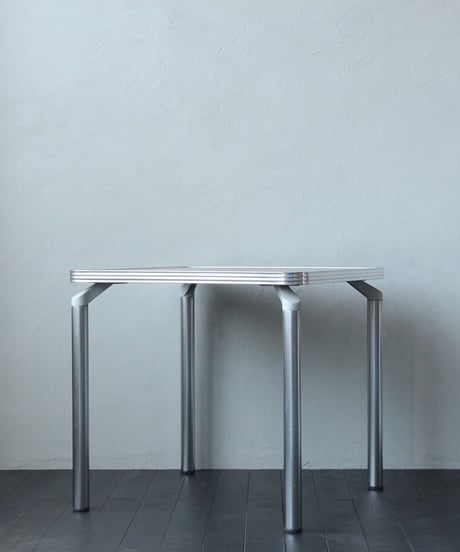 アルミニウムテーブル インテリア 家具 ALUMINUM EDGE TABLE /TEAK(SQUARE)