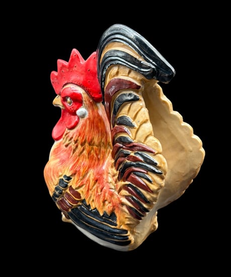 鶏 親子 置物 在銘 干支 酉 開運 縁起物 インテリア オブジェ 作家物 陶器 骨董品 アンティーク