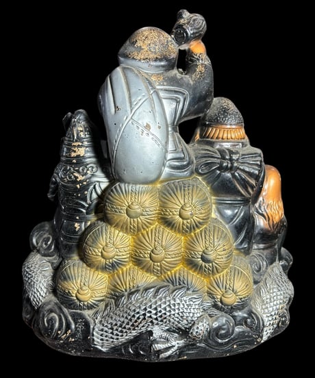 七福神 龍神 鹿 陶器製 大黒 恵比寿 布袋 弁財天 毘沙門天 福禄寿 縁起物 開運 縁起物 商売繁盛 インテリア 置物 オブジェ 骨董品 アンティーク