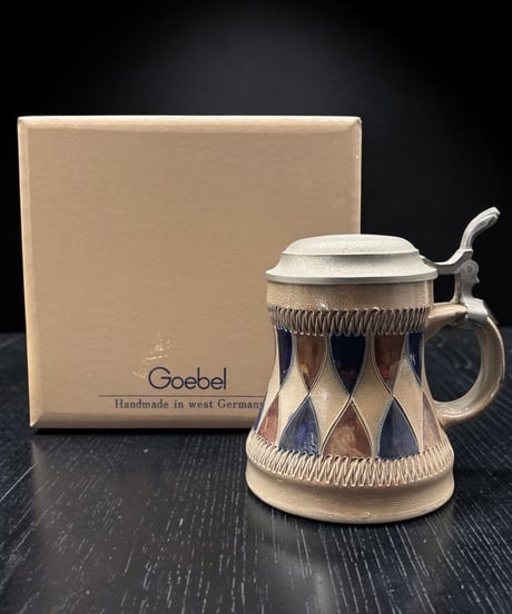 Goebel ゲーベル社 ドイツ製 ハンドメイド ビアマグ 蓋付き ドイツビール ジョッキ 陶器製 ヴィンテージ アンティーク