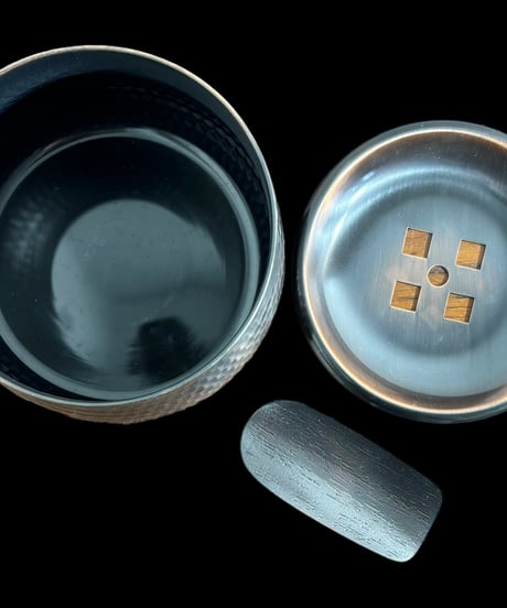 宝徳堂 安曇 純銅製 茶器揃 茶筒 建水 茶托 和食器
