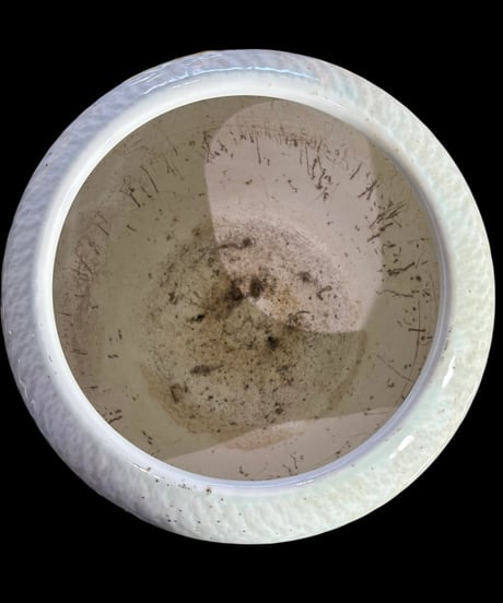 平安 染付 火鉢 白磁 火鉢 陶器 時代物 古道具 骨董品 アンティーク