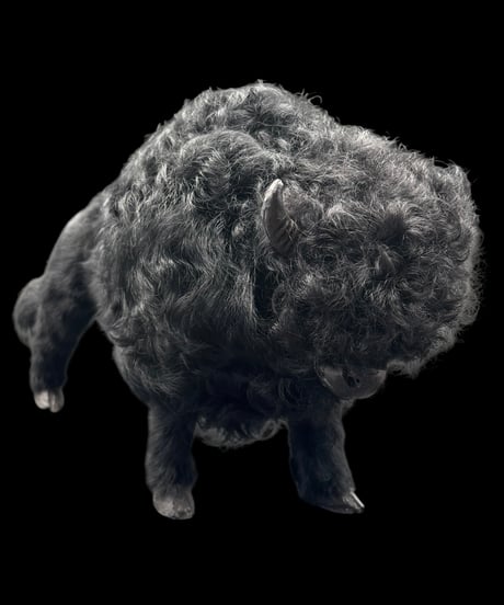 Buffalo Ornament オブジェ バッファロー バイソン 置物 動物 リアル インテリア 雑貨 ヴィンテージ アンティーク