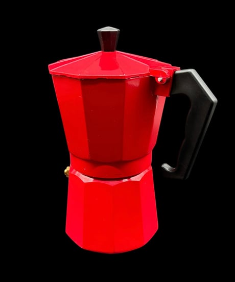 コーヒーメーカー ポット アルミ モカ エスプレッソ レッド 珈琲 昭和 レトロ 雑貨 アンティーク