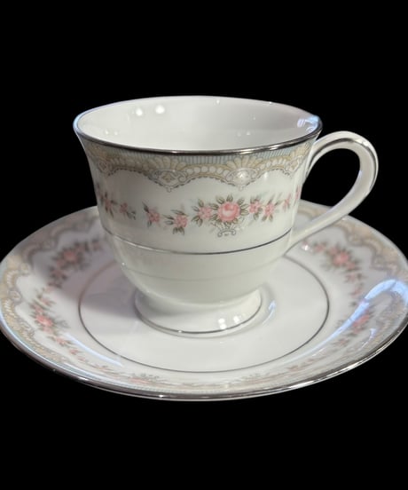 【6客揃】 Noritake GLENWOOD 5770 カップ&ソーサー グレンウッド マグカップ 花柄 紅茶 コーヒー カップ 茶器 昭和 レトロ アンティーク