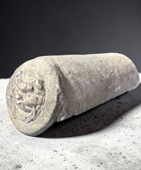 中国美術 新羅 鬼面 鬼瓦 素焼 置物 時代物 鬼 瓦 中国 古美術 石物 骨董品 アンティーク