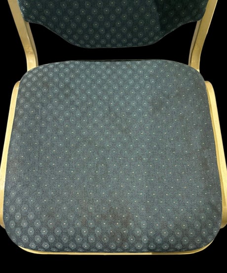 レセプションチェア グリーン スチール椅子 ダイニングチェア 一人掛け スタッキングチェア 椅子 チェア アンティーク