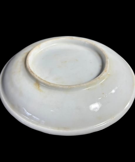 【5客セット】 古伊万里 染付 小皿 人物風景図 銘々皿 丸皿 和食器 伊万里 陶器 時代物 骨董品 アンティーク