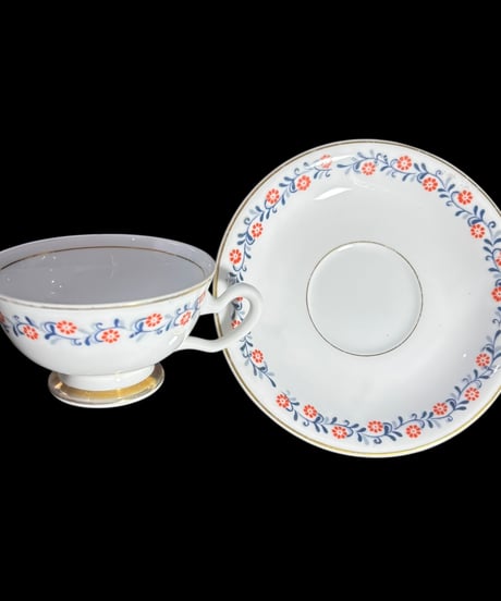 【5客揃】 Nissei China カップ&ソーサー 花柄 ニッセイ マグカップ 紅茶 コーヒー カップ 茶器 昭和 レトロ アンティーク