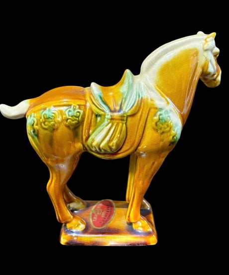 唐三彩 馬 置物 中国雑貨 縁起物 オブジェ 置物 中国 唐 干支 ウマ 陶器 古磁器 骨董品 アンティーク
