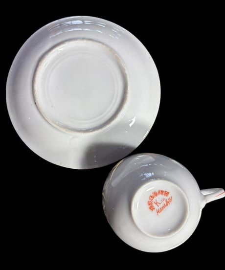 【4客揃】昭和陶器 ヴィンテージ カップ&ソーサー マグカップ 紅茶 コーヒー カップ 器 茶器 昭和 レトロ 骨董品 アンティーク
