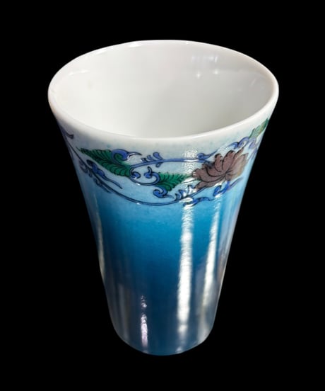 創作和洋呑器 人間国宝 徳田八十吉 監修 九谷 万平窯 八十吉 タンブラー コップ グラス 陶器 アンティーク