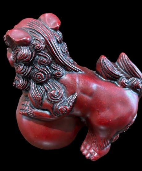 獅子 置物 中国 シーサー 縁起物 守神 魔除け 厄除け 飾り 陶器 工芸品 インテリア 骨董品 アンティーク