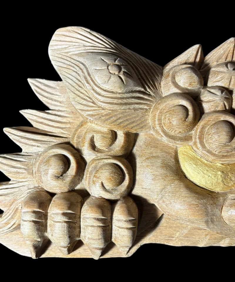 2枚セット】彫刻 獅子噛み 山車 お宮 神興 欄間 書院 社寺仏閣