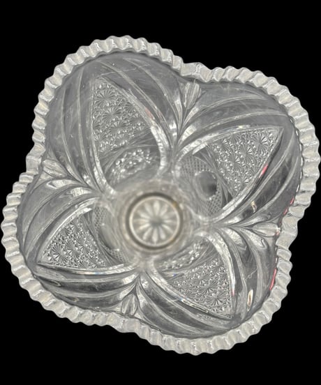 クリスタルダルク 花瓶 クリスタル 硝子 切子 カットガラス フラワーベース 古美術 レトロ アンティーク