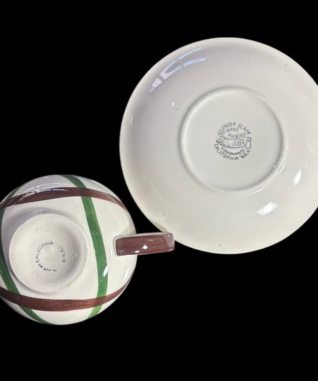 Varnonware BEL-AIR アメリカ カップ&ソーサー ハンドペイント 紅茶 コーヒー カップ 茶器 モダン レトロ アンティーク