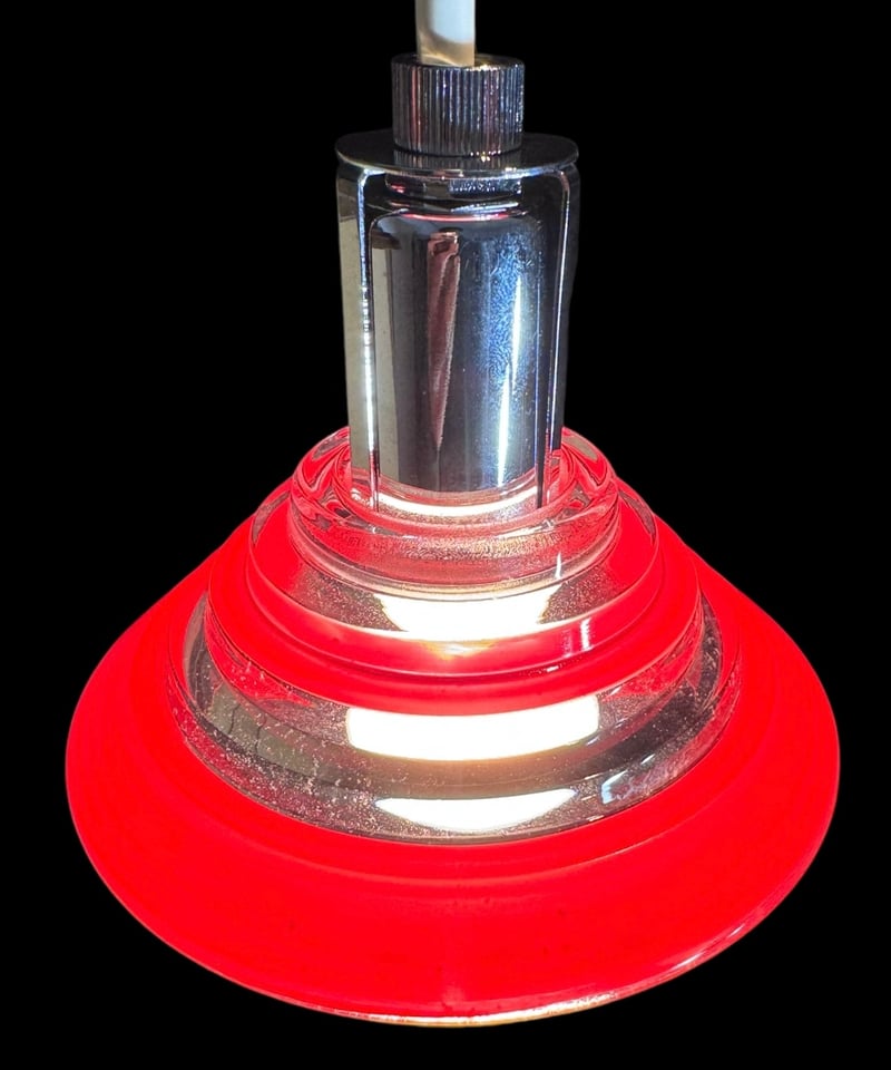 クリスタルガラス ペンダントライト [レッド] 照明 ペンダントランプ