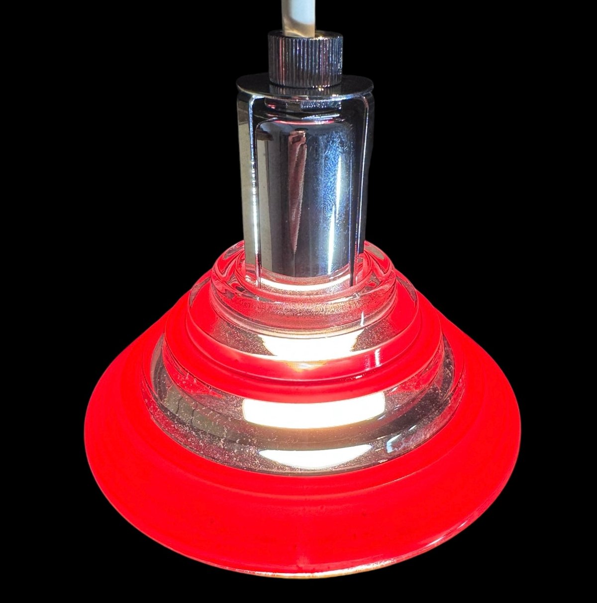 クリスタルガラス ペンダントライト [レッド] 照明 ペンダントランプ