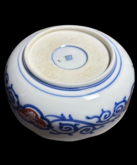古伊万里 大鉢 [松竹梅草花文図] 色絵 鉢 丸皿 取り皿 飾り皿 和食器 江戸 伊万里 陶器 骨董品 アンティーク