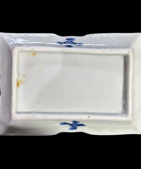 【5客セット】 昭和前期 角皿 金彩人物図 刺身皿 色絵 平皿 取り皿 盛り皿 飾り皿 絵皿 和食器 骨董品 アンティーク