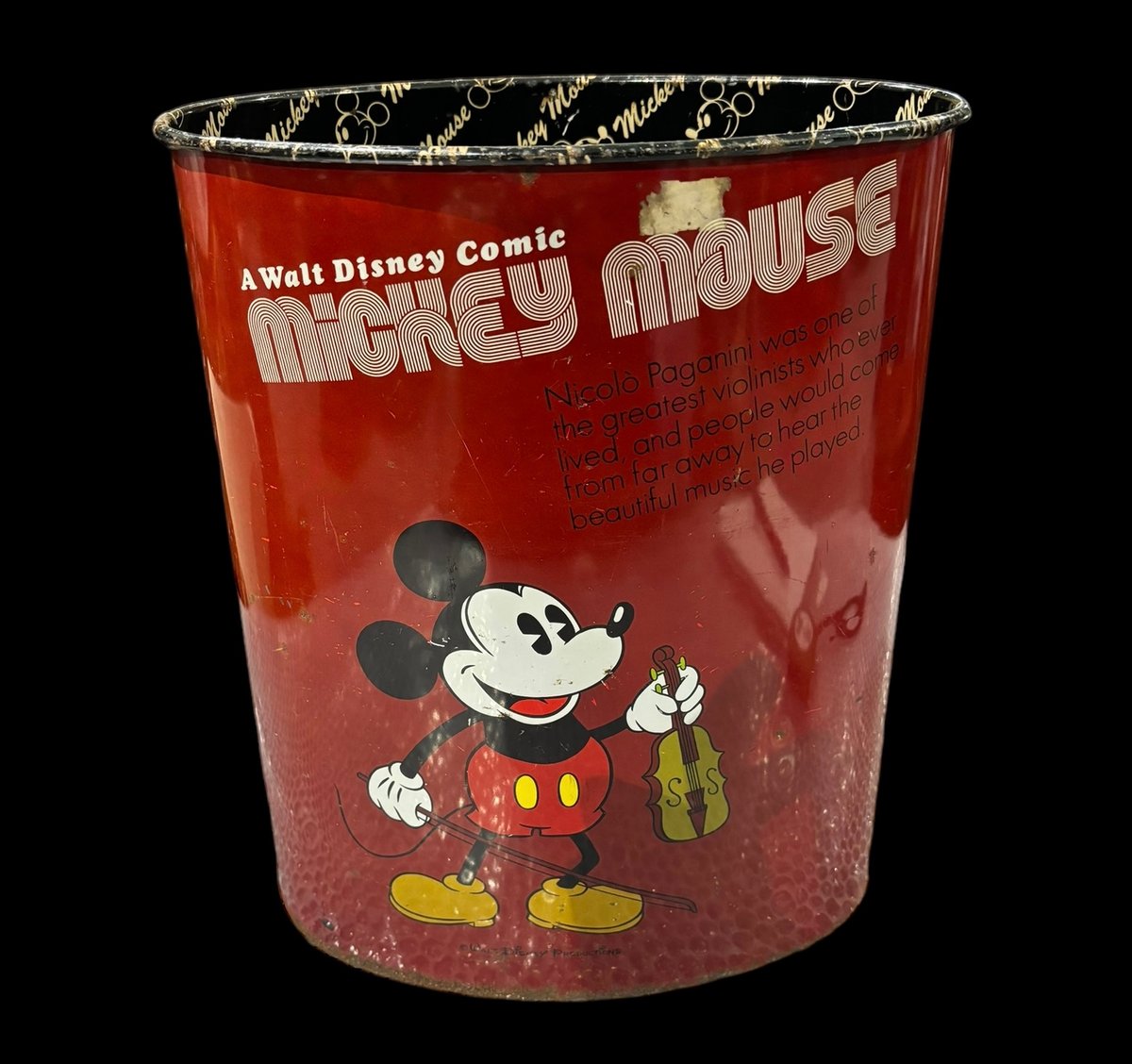 昭和レトロ ディズニー ミッキーマウス ゴミ箱 木製 昭和レトロ ディズニー ミッキーマウス ゴミ箱 木製