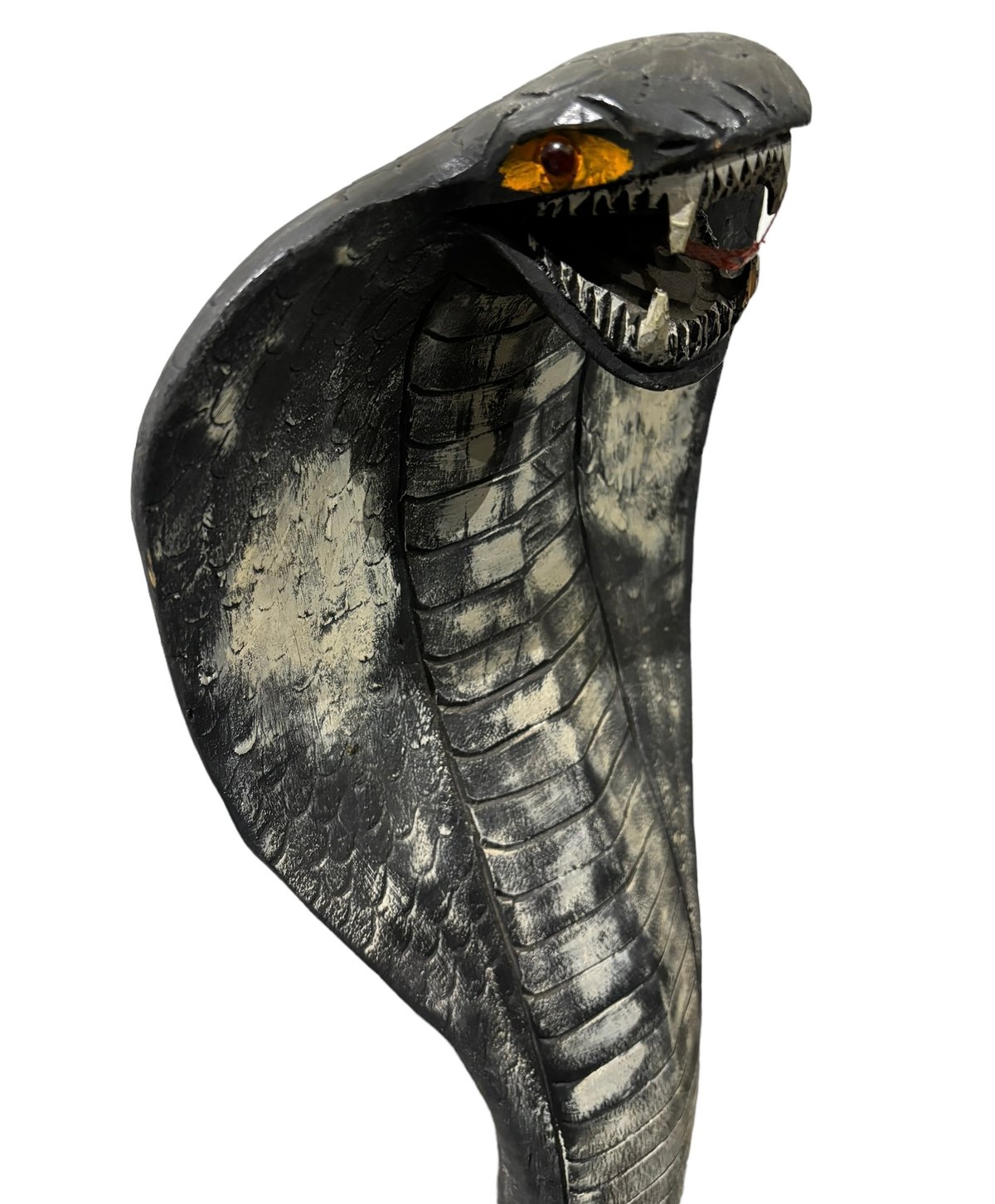 木彫り コブラ 置物 木製 オブジェ 彫物 彫刻 風水 縁起